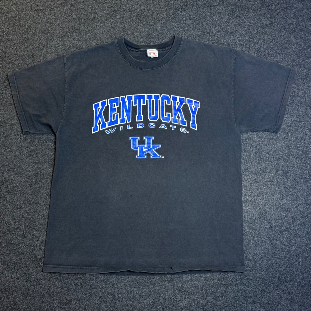 Vintage Dodger Kentucky Wildcats T Shirt Mens XL Black Graphic Tee UK Basketball